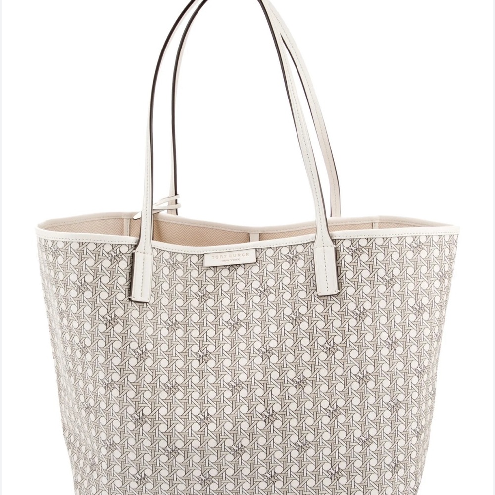 Tory Burch ever ready tote in cream print